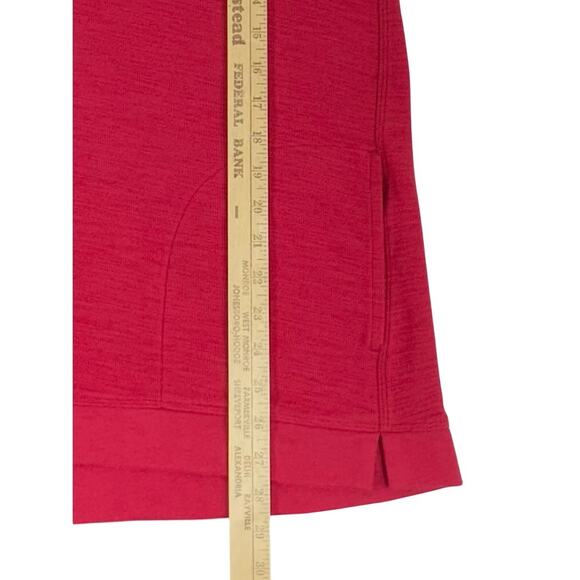 J Jill Tunic Size Small Red Notch Neck Slub Knit Long Sleeve Casual Athleisure - Picture 6 of 7